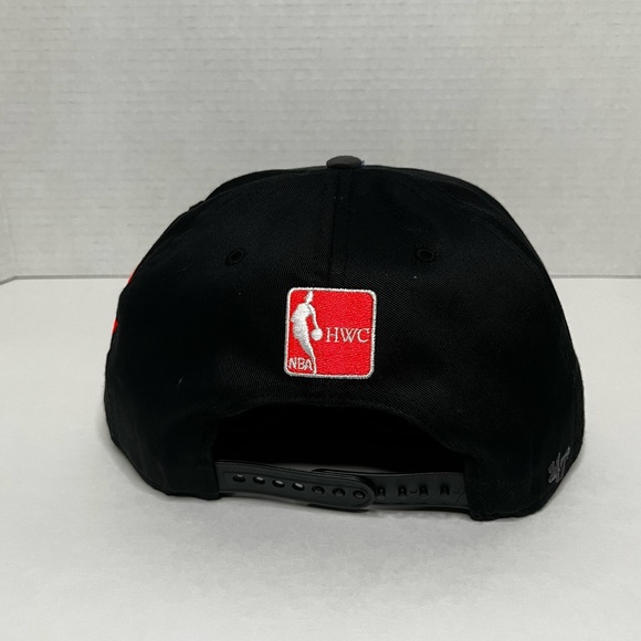 47brand Miami Heat Hardwood Classics Black Snapback Hat Adjustable Size Black OS - Picture 3 of 7